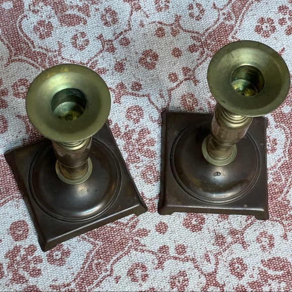 Vintage Brass Candlesticks - Picture 6 of 11